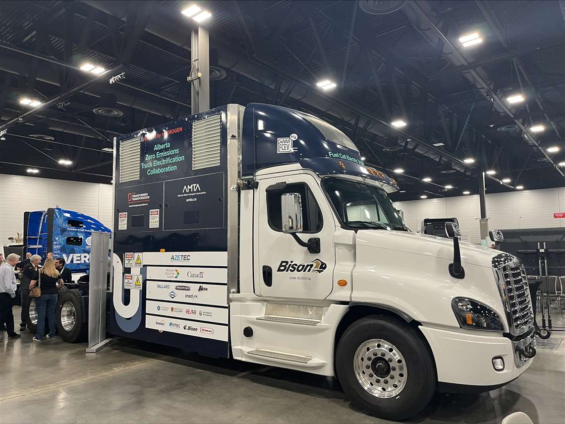 The AZETEC truck on display at the AMTA Industry Innovations Expo in September 2024. (Photo: AMTA)