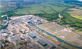 An aerial view of the Kozluduy nuclear power plant in Bulgaria