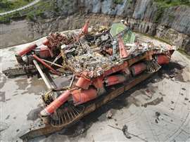 The Northern Producer Floating Platform after the blasting. 