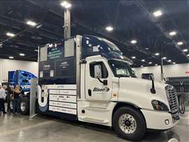 The AZETEC truck on display at the AMTA Industry Innovations Expo in September 2024. (Photo: AMTA)