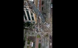 A collapse construction crane in St. Petersburg, Florida, US, following Hurrican Milton (Image: City of St. Petersburg, Florida via Facebook/via REUTERS)