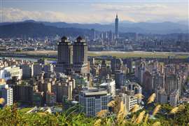 Skyline in Taipei, Taiwan