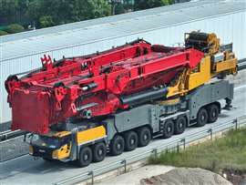 The Sany SAC40000T is designed to travel with its boom and capacity enhancement system