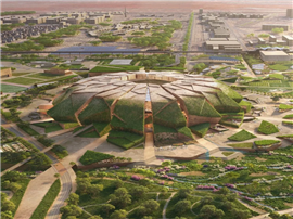 Digital render of the planned King Salman stadium in Riyadh, Saudi Arabia 