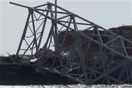 VIDEO: Explosives demolish collapsed Baltimore bridge